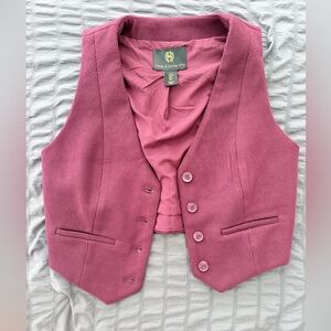 House of Harlow 1960 Maroon Button-Up Vest
